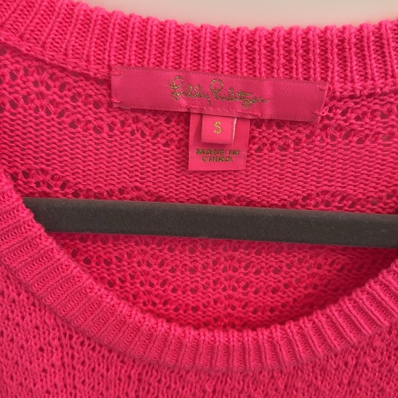 Lilly Pulitzer Hot Pink Knit Sweater - Picture 2 of 6